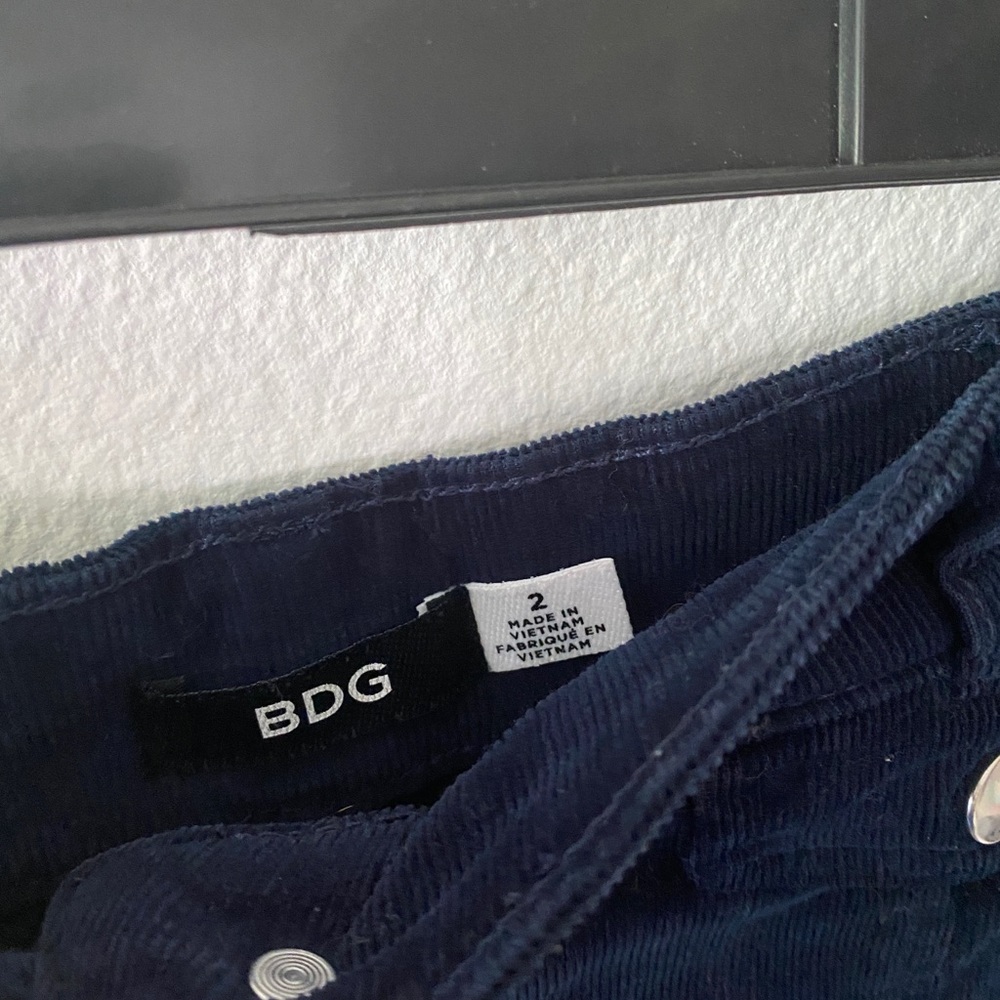 BDG Navy Corduroy Skirt